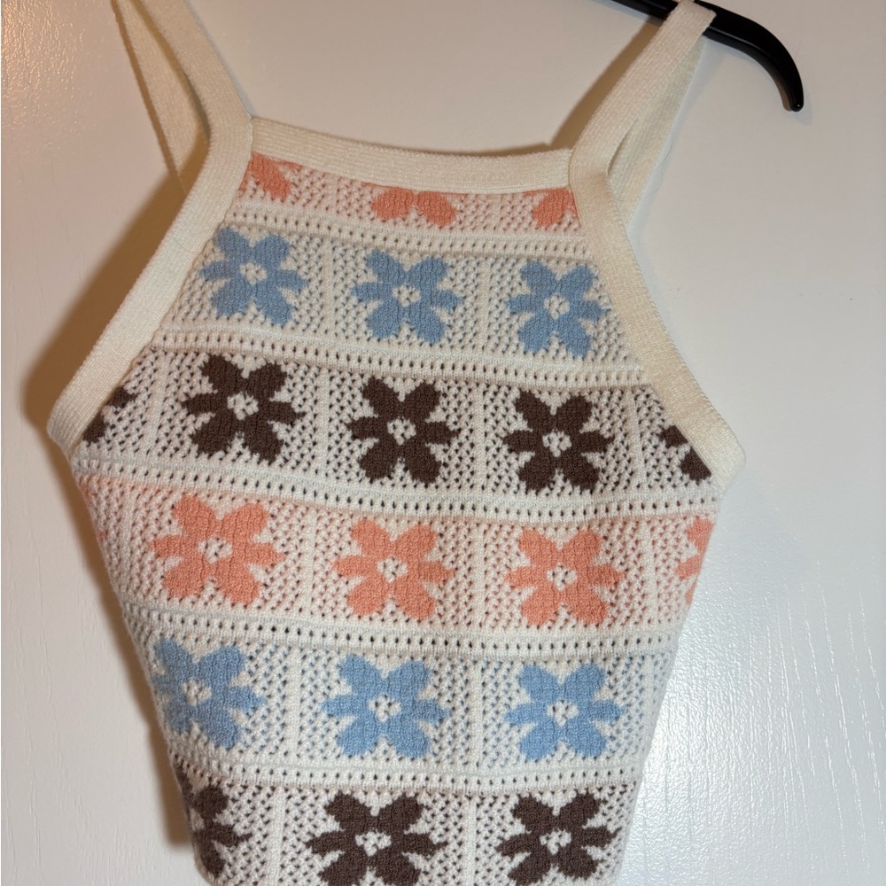 Hippie Rose Multicolor Crochet Top
